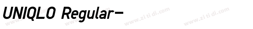 UNIQLO Regular字体转换